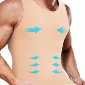 Resim Junlan Çift Katmanlı Kumaş Zayıflatıcı Yüksek Sıkıştırma Karın Kontrolü Vücut Şekillendirici İç Giyim Sıkı Tank Üstü 