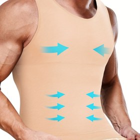 Resim Junlan Çift Katmanlı Kumaş Zayıflatıcı Yüksek Sıkıştırma Karın Kontrolü Vücut Şekillendirici İç Giyim Sıkı Tank Üstü 