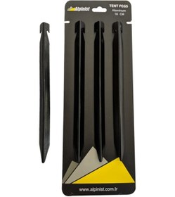 Resim Alpinist Alüminyum 6061 Çadır Kazığı 18 Cm Siyah 4'lü Çok Renkli 