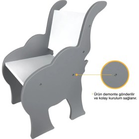 Resim Odun Concept Ahşap Çocuk Sandalyesi Fil 