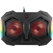 Resim Rampage Ad-rc11 Spider Çift Fanlı 15 17" Rgb Yükselik Ayarlı Laptop Soğutucu Stand 