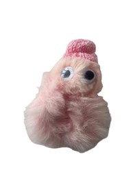 Resim Caş Dekorasyon Pembe Renk Canavar Figürlü Peluş Simit Toka Pembe 