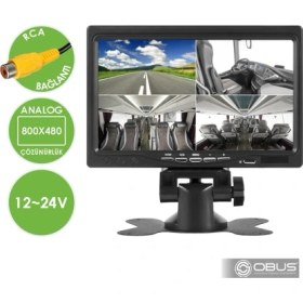 Resim Obus EV-M600E Ecoview Dört Video Girişli Güneşlikli Analog 7 Inch Araç Monitörü 