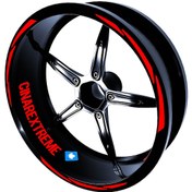 Resim 3 Parça Tasarımlı Bayrak Kırmızı Jant Şeridi Sticker Çınar Extreme 