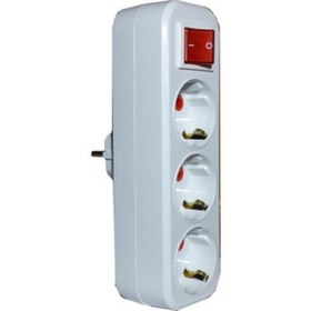 Resim Genel Markalar 3lü Golyat Anahtarlı Fişli Priz DE-PA Marka 