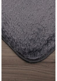 Resim Relax Antrasit Köşeli 60x100 + 50x60 Cm 2'li Pufidik Banyo Paspas Antrasit 