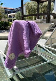 Resim Muslin Peştemal Lila - Lila / STD 