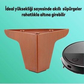 Resim Badem10 Zakkum Lüks Mobilya Kanepe Sehpa Tv Ünitesi Koltuk Ayağı 10 Cm Kahverengi Baza Ayakları 