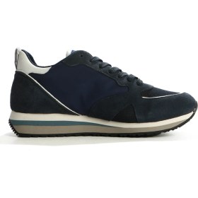 Resim ALBERTO GUARDIANI Erkek Lacivert Wen Kalın Tabanlı Bağcıklı Süet Deri Sneaker G03m100033 