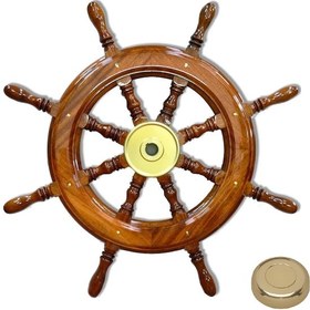 Resim Ahşap Dümen Simidi. Tekne Dümeni. 37cm. Tipo T2 Dümen 