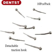 Resim Dentst Diş 10 Adet/torba Ortodontik Çekiş Kanca Kendini Ligating Braketi Crimpable Kancalar Genişletilmiş Sabit Diş Parantez Malzemeleri 