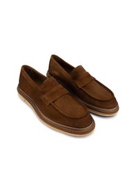 Resim Tamer Tanca Erkek Hakiki Deri Bej Loafer Ayakkabı 537 3670 Erk Ayk Y25 Camel Suet Kahverengi 