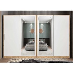 Resim Albero Sürgülü Çekmeceli Gardırop Dolap Çb 280cm Montaj Dahil 