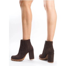 Resim Trender Süet Topuklu Kahverengi Kadın Bot & Bootie 167-5008 Kahverengi 