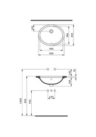 Resim Bocchi Parma Tezgah Altı Lavabo Beyaz - 1384-001-0125 Beyaz 