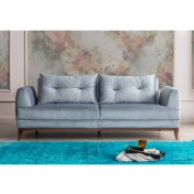 Resim Perla Sofa Paris Yataklı Kanepe Açık Gri 