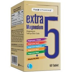 Resim TAB Vitamins Extra Magnesium 60 Tablet 