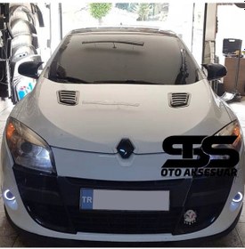 Resim Renault Megan 3 Uyumlu Piano Black Kaput Üstü Havalandırma Izgarası 