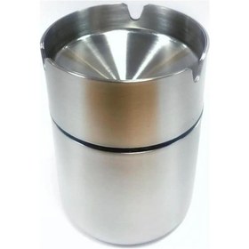Resim Metal Paslanmaz Oto Küllük Araba Küllüğü Metal Metalik Yuvarlak 