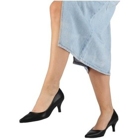 Resim Modabuymus Kadın Siyah Mat Kısa Topuk Stiletto Ayakkabı - Candy 