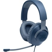 Resim JBL Quantum 100 Çıkarılabilir Mikrofonlu 3.5mm Gaming Kulak Üstü Kulaklık - Mavi 