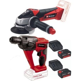 Resim Einhell TE-HD 18 Lİ Akülü Vidalama Delme TE-AG 18/115 Akülü Avuç Taşlama 2 x 4.0ah Starter Kit Set 