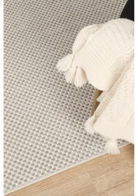 Resim Sisalux 3082 Beyaz Gri Yuvarlak Sisal Dokuma Jüt Kilim Hav Toz Vermez Mutfak Oturma Odası Halısı Beyaz - Gri 