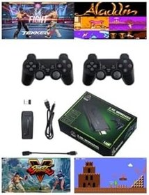 Resim Vooka Oyun Konsolu 2.4G Kablosuz Çift Kol Nostaljik Oyunlar 4K Game Stick 10.000 Oyun Atari Gaming Atari 