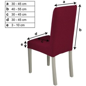 Resim Tuğla Desen Sandalye Kılıfı Sandalye Örtüsü Esnek, 6 Adet Antrasit Antrasit 