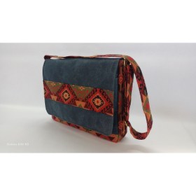 Resim Si&Su Mumlu Kanvas Otantik Desenli Postacı Çantası - Su Geçirmez Unisex Omuz ve Laptop Çantası 