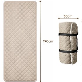 Resim Katlanır Kamp Yatağı - Yer Yatağı - Taşınabilir - Argeus - Bej - 70x190cm 