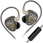 Resim Moveevo Kz Merga İki Dd Sürücü Hi-fi Kulak İçi Kulaklık, 0.75mm 2pin Çıkarılabilir Kablolu, Mikrofonlu Ve Kontrollü, Transparan Siyah Ofc Kablolu Diğer 