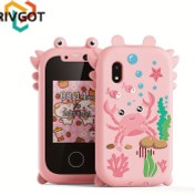 Resim RIVGOT Kızlar için Akıllı Telefon & MP3 Çalar, Çift Kamera, Dokunmatik Ekran, Eğitici Oyunlar, Takvim, Hesap Makinesi, Hikayeler - Sevimli Yengeç Desenli Pembe Çocuk Telefonu, USB Şarjlı, Lityum Pil - 3-8 Yaş Kız ve Erkek Çocukları İçin Doğum Günü/Noel Hediyesi, Oyuncak Telefon, İnteraktif Çocuk Cihazı, Eğlenceli Aksesuar, Sağlam Yapı, Okul Öncesi Eğitim Aracı 