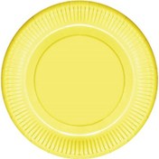 Resim Sarı Makaron Karton Tabak 23 CM 8'li 