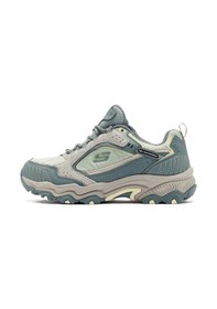 Resim Skechers Stamina-at Keamano Waterproff Womens Outdoor Shoes Hafızalı Taban Hakiki Deri Su Geçirmez Kadın Outdoor Ayakkabı Yeşil Gri 