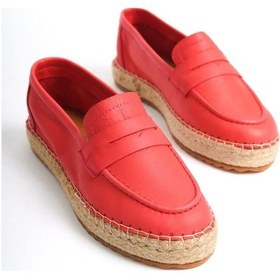 Resim Mubiano Hakiki Deri Mbsvk23a001-mrc Kadın Mercan Espadril & Babet Mercan 