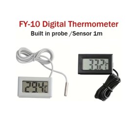 Resim Trendooze Turcoshop11 Fy-10 Akvaryum Termometre Sondalı Sıcaklık Nem Ölçer 1m 