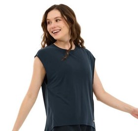 Resim Skechers W Soft Touch Loose Fit Kadın T-Shirt Siyah 