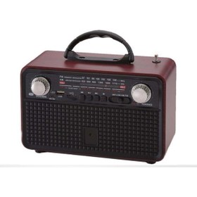 Resim Ns-8095bt Taşınabilir Nostaljik Radyo Bluetooth Speaker Usb Tf Card Aux 