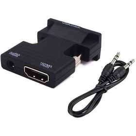 Resim Hdmi To Vga Ses Çıkışlı Hdmi Dişi Vga Erkek Hdmi Vga Çevirici 