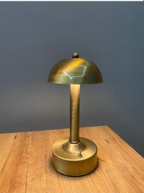 Resim Mylights Minik Pilli Abajur Gece Lambası Masa Lambası Pilli Masa Lambası Eskitme Kaplama Abajur 