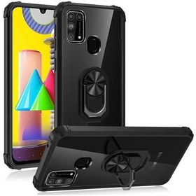 Resim Samsung Uyumlu Galaxy M21 Kilif Standli Yüzüklü Mola Silikon Kapak 466785736 