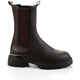 Resim Kahve Hakiki Deri Kadın Bot & Bootie K02724250503 Kahve 