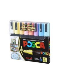 Resim Supertrend Posca Pc-5m 1.8-2.5 Su Bazlı Boyama Markörü Seti Pastel Renkler 8 Renk Görsel Rengi 