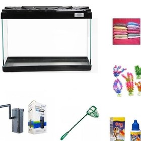 Resim Kanki Pet 30 Cm Akvaryum Hazır Set 3018 Siyah 