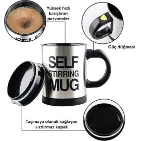 Resim Karıştırıcı Özellikli Mikser Kupa Bardak Kompakt Taşınabilir Mug 