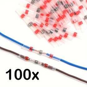 Resim 100 Adet Kırmızı Lehim Tüpü ve Tel Bağlantı Halkası 