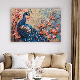 Resim Tavus Kuşu ve Pembelik - 120x80 ( Çok Satan ) 