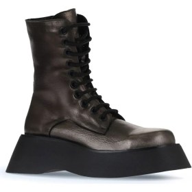 Resim Bueno Shoes Gri Deri Kadın Dolgu Topuklu Bot 01WV5103 01WV5103 