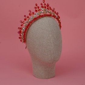 Resim Milazel Gelin Tacı, Kına Tacı, Kırmızı Taç, Taşlı Taç, Düğün Tacı, Saç Aksesuarları / M22tac620 